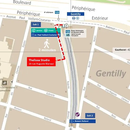 Thelissa Modern Studio - Front Metro Station - Free Parking *