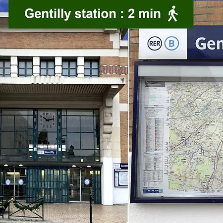 Thelissa - Front Metro Station - Free Parking Lägenhet Gentilly